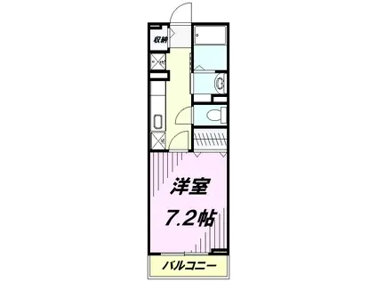 グラン ベル(1K/1階)の間取り写真