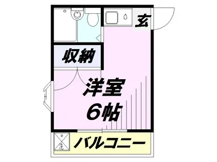 エルフラット花村(ワンルーム/3階)の間取り写真