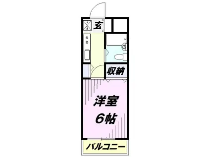 東所沢ダイカンプラザ(1K/2階)の間取り写真