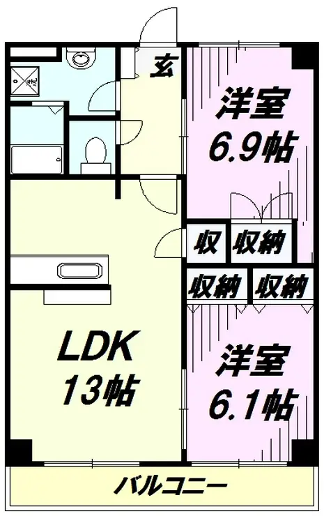 ピークエリシオン 5階階 間取り