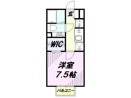 バンブーボックス(1K/1階)の間取り写真