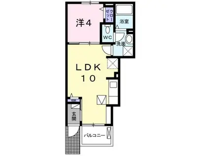 エストーレ(1LDK/1階)の間取り写真