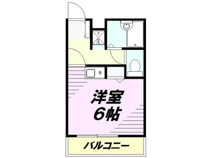 モンシャトー参番館(ワンルーム/2階)の間取り写真