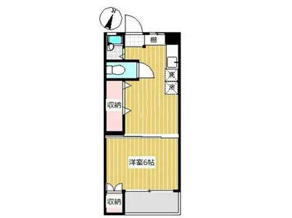 エムケーエスハイツ(1DK/2階)の間取り写真