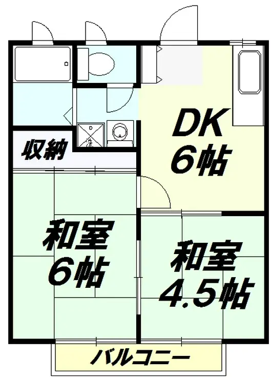 ときわハイツ 2階階 間取り