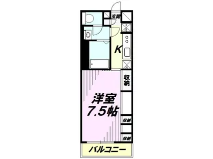 リブリ・秋津ビラ(1K/1階)の間取り写真