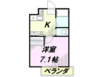航空公園HAビル2(1K/3階)の間取り写真