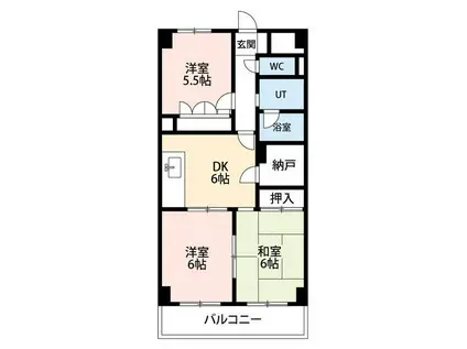 マーブル小手指(3SDK/5階)の間取り写真