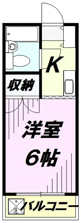 コーポ・キャッスル 2階階 間取り