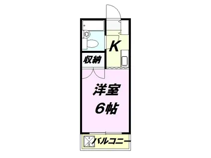 サンアベニュー池田(1K/2階)の間取り写真