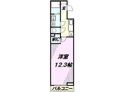 クラール新狭山(1K/3階)の間取り写真