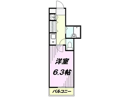 煉瓦館セシオン(1K/2階)の間取り写真