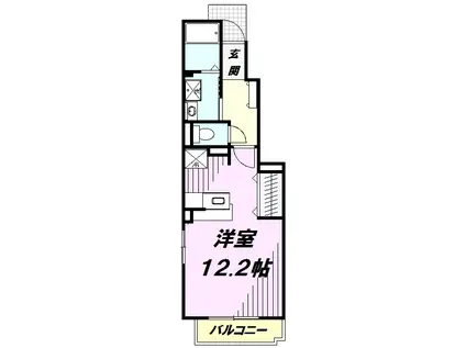 セレーノ(ワンルーム/1階)の間取り写真