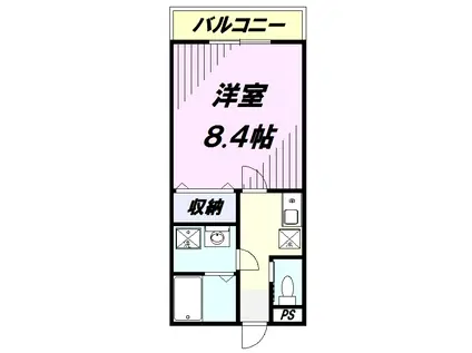 MQUARTO小手指(1K/2階)の間取り写真