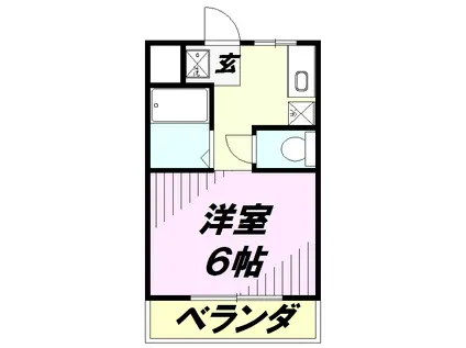 エシール所沢(1K/3階)の間取り写真