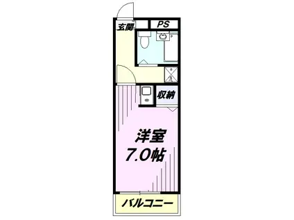 煉瓦館115(ワンルーム/3階)の間取り写真