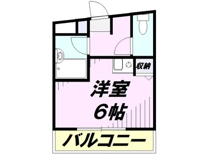 モンシャトー参番館(ワンルーム/2階)の間取り写真