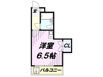 煉瓦館3(ワンルーム/3階)の間取り写真