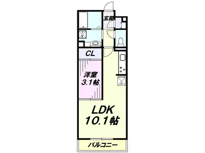 プレミール(1LDK/2階)の間取り写真