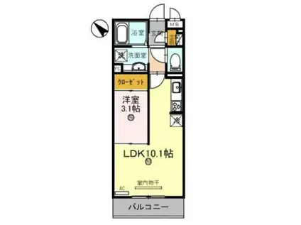 プレミール(1LDK/3階)の間取り写真