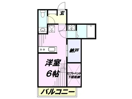 BEST STAGE新狭山Ⅰ(1K/2階)の間取り写真