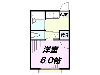 Tハイム(1K/2階)の間取り写真