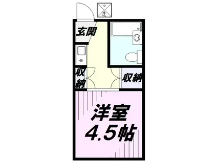 アーバンリゾート3号館(ワンルーム/2階)の間取り写真