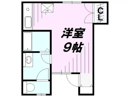 クレールエスパース(ワンルーム/1階)の間取り写真