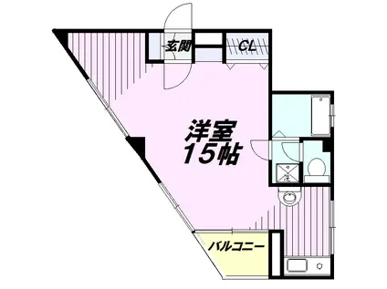 プレステージ(ワンルーム/2階)の間取り写真