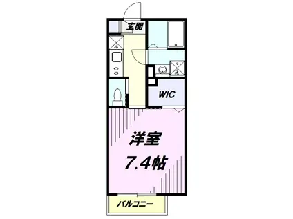 MELDIA新狭山Ⅱ(1K/3階)の間取り写真