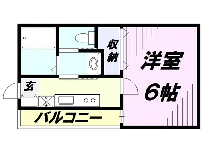MARKDUO新狭山(1K/3階)の間取り写真