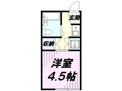 アーバンリゾート3号館(ワンルーム/1階)の間取り写真