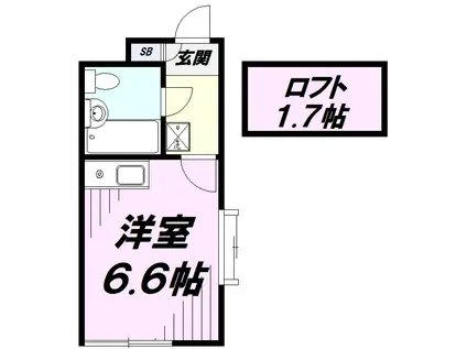 RENO所沢(ワンルーム/2階)の間取り写真