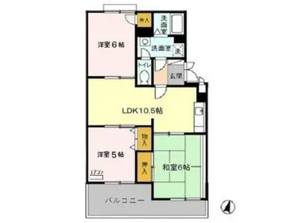 サンフロンティア(3LDK/2階)の間取り写真