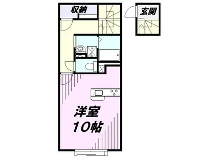 レオネクスト第3ベルプラッツ(ワンルーム/2階)の間取り写真