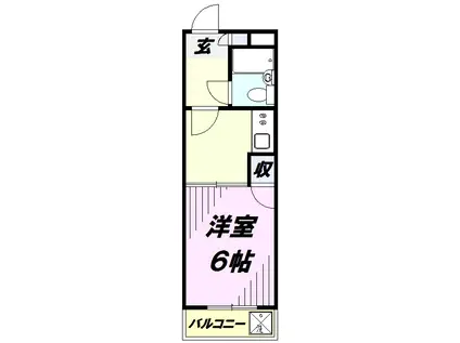 煉瓦館32(1K/1階)の間取り写真