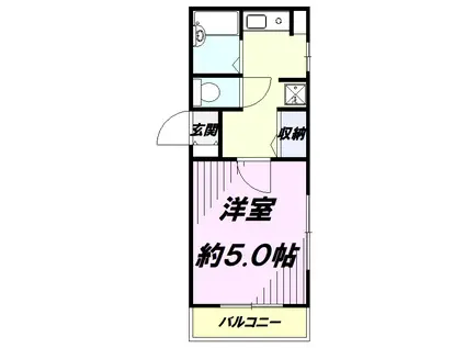アビタシオン下山口(1K/3階)の間取り写真