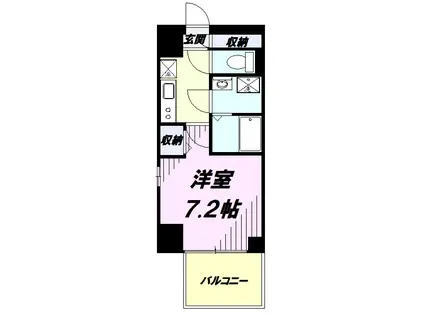 アルティジャーノディーズ狭山(1K/8階)の間取り写真