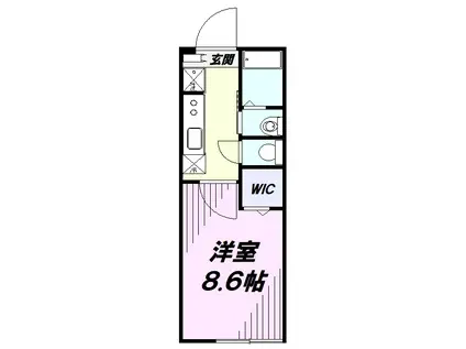 ONE-STAGE狭山(1K/1階)の間取り写真