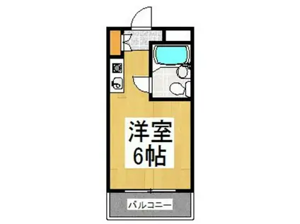 東村山ペガサスビルA館(ワンルーム/2階)の間取り写真