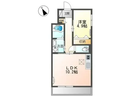 スレッド (1LDK/3階)の間取り写真