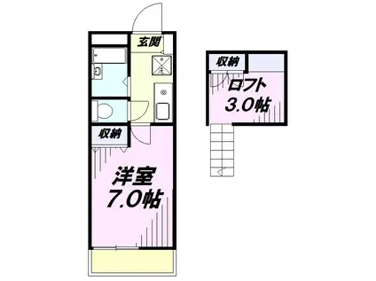 クレセントハイツ21(1K/1階)の間取り写真