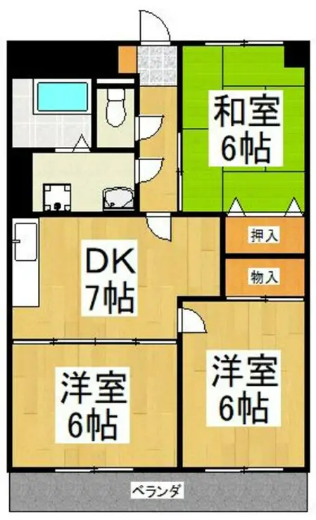 サングリーンハイツ 1階階 間取り
