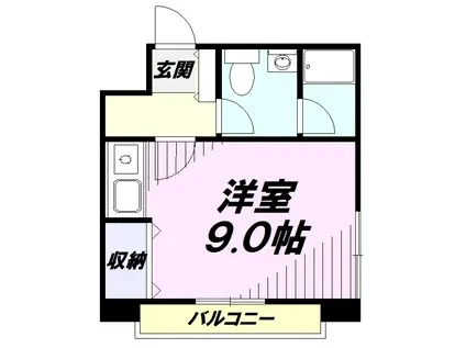 グランドコート松葉(ワンルーム/3階)の間取り写真