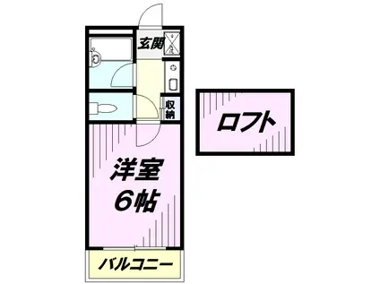 ライフ・ガーデン(1K/1階)の間取り写真