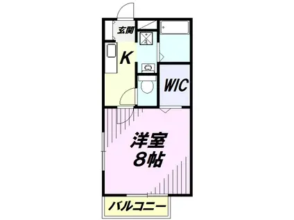 エルフォンテーヌ(1K/1階)の間取り写真