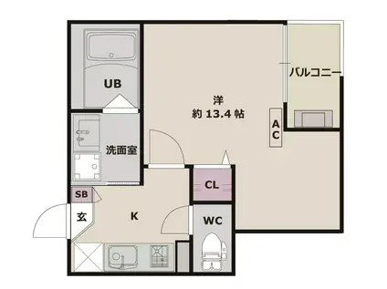 JACK SHIMOFUJISAWA Ⅳ(1K/3階)の間取り写真