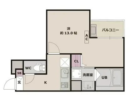 JACK SHIMOFUJISAWA Ⅳ(1K/2階)の間取り写真