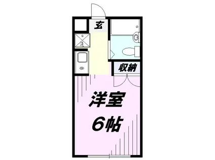 サンライフスカイ(1K/2階)の間取り写真