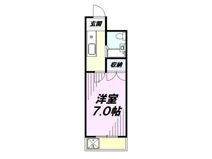 ビューパレス清瀬Ⅱ(1K/1階)の間取り写真